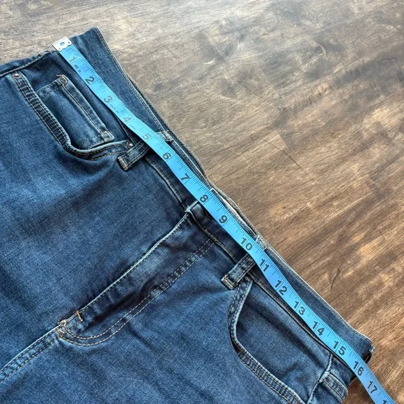 Free People Embroidered Straight Leg Jeans - Blue and Multicolor - Picture 5 of 8